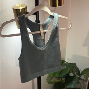 Soft & cozy By Together Racerback Sports Bra - teal Gray M/L
